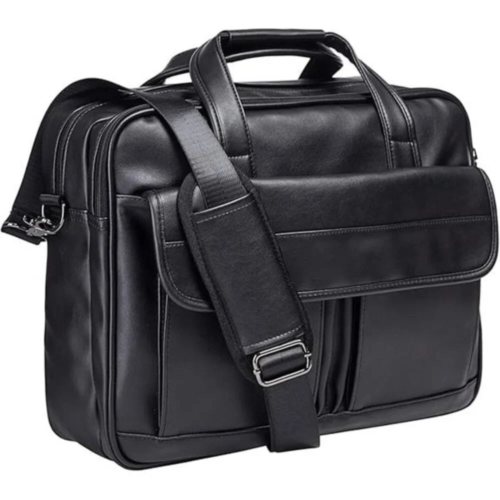 Men's Business Travel Briefcase Leather Handmade Messenger Bags